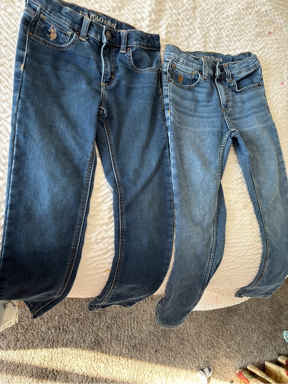U.S. Polo Assn. Boys Skinny Jeans - Dark and Light Blue Duo